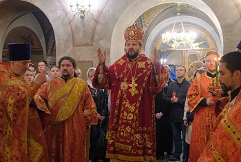 В праздник Светлого Христова Воскресения митрополит Клинский Леонид возглавил торжественное богослужение