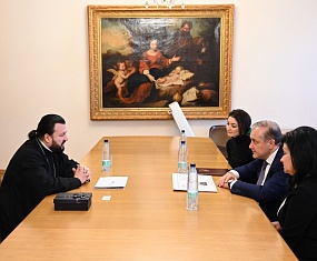 Архиепископ Ереванский и Армянский Леонид встретился с президентом Фонда «Наследие и Прогресс»