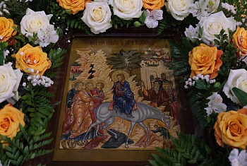 В праздник Входа Господня в Иерусалим митрополит Леонид совершил Божественную литургию